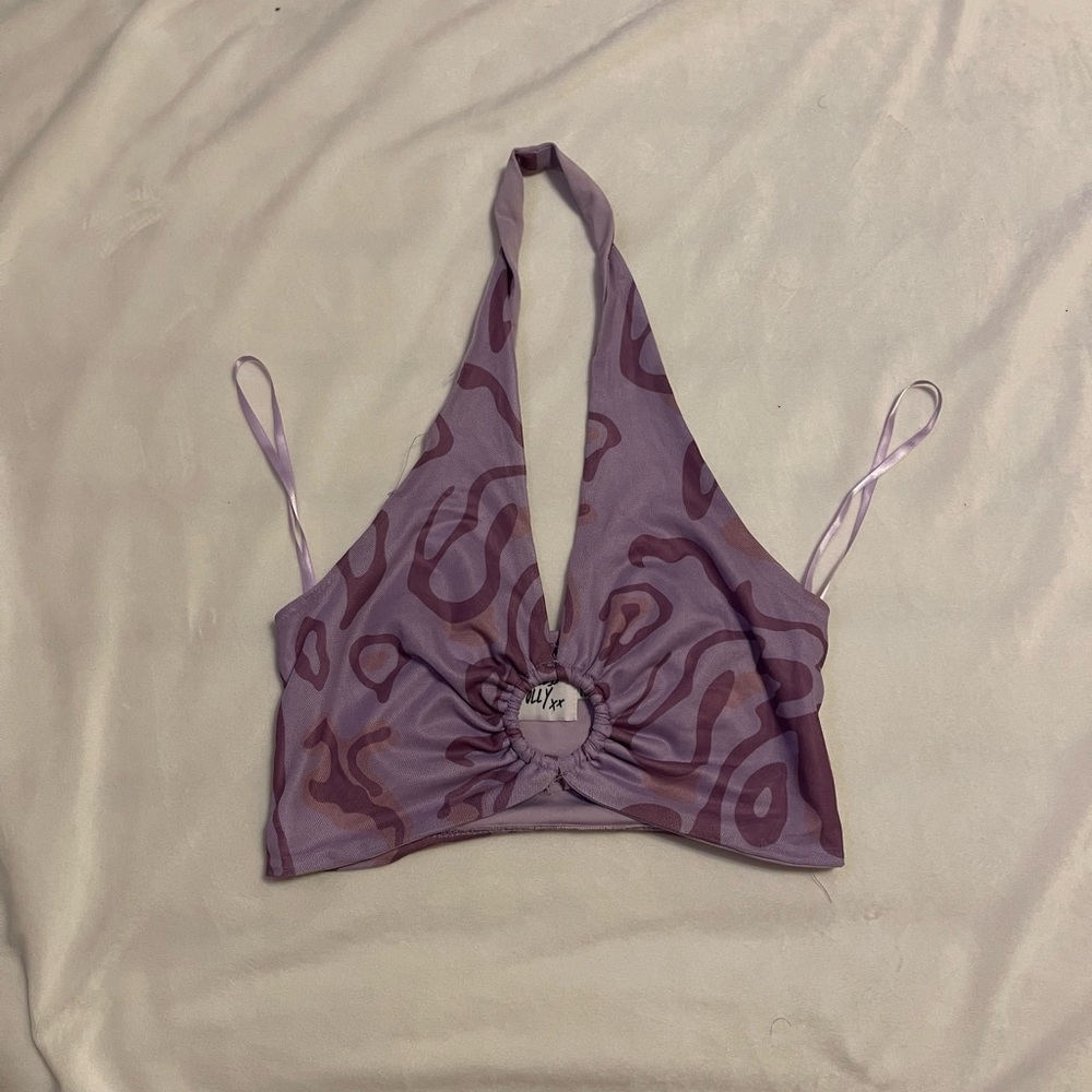 Princess Polly Purple Halter Bralette size 6